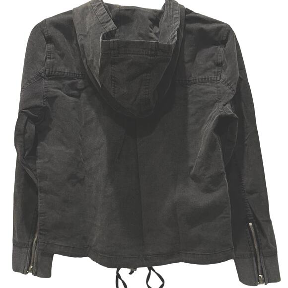 Chaser women’s Twill hooded zip up jacket v.black Size S - Picture 4 of 6